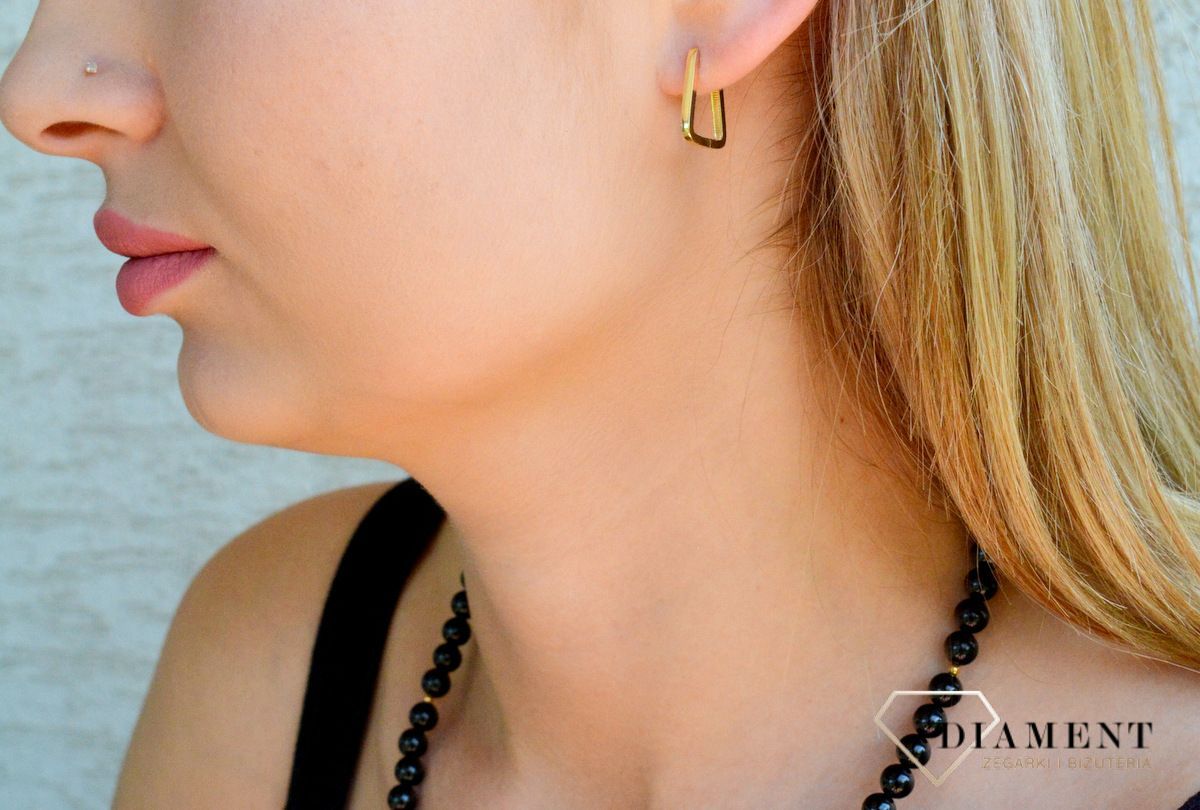 Złote kolczyki damskie 585 trójkąty KL 11935.jpg